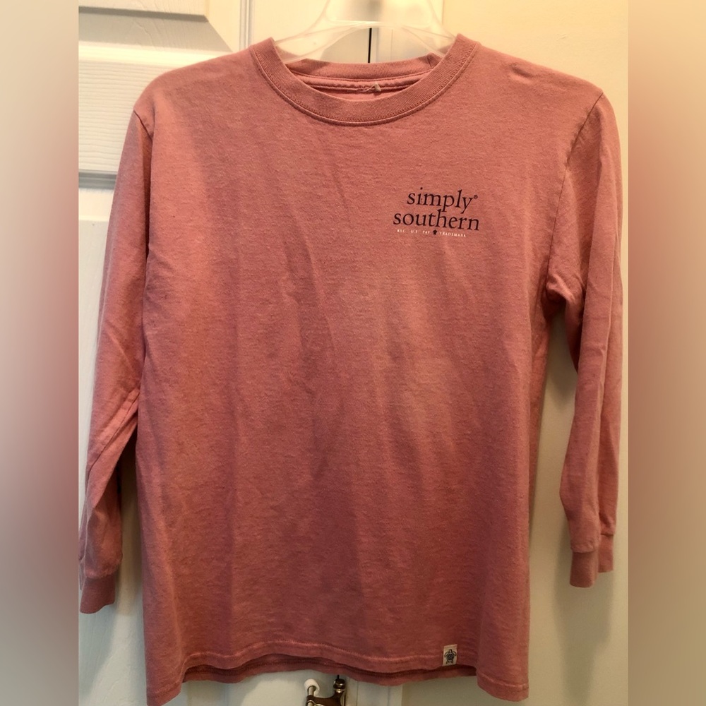 Girls youth medium Simply Southern Long sleeve tshirt